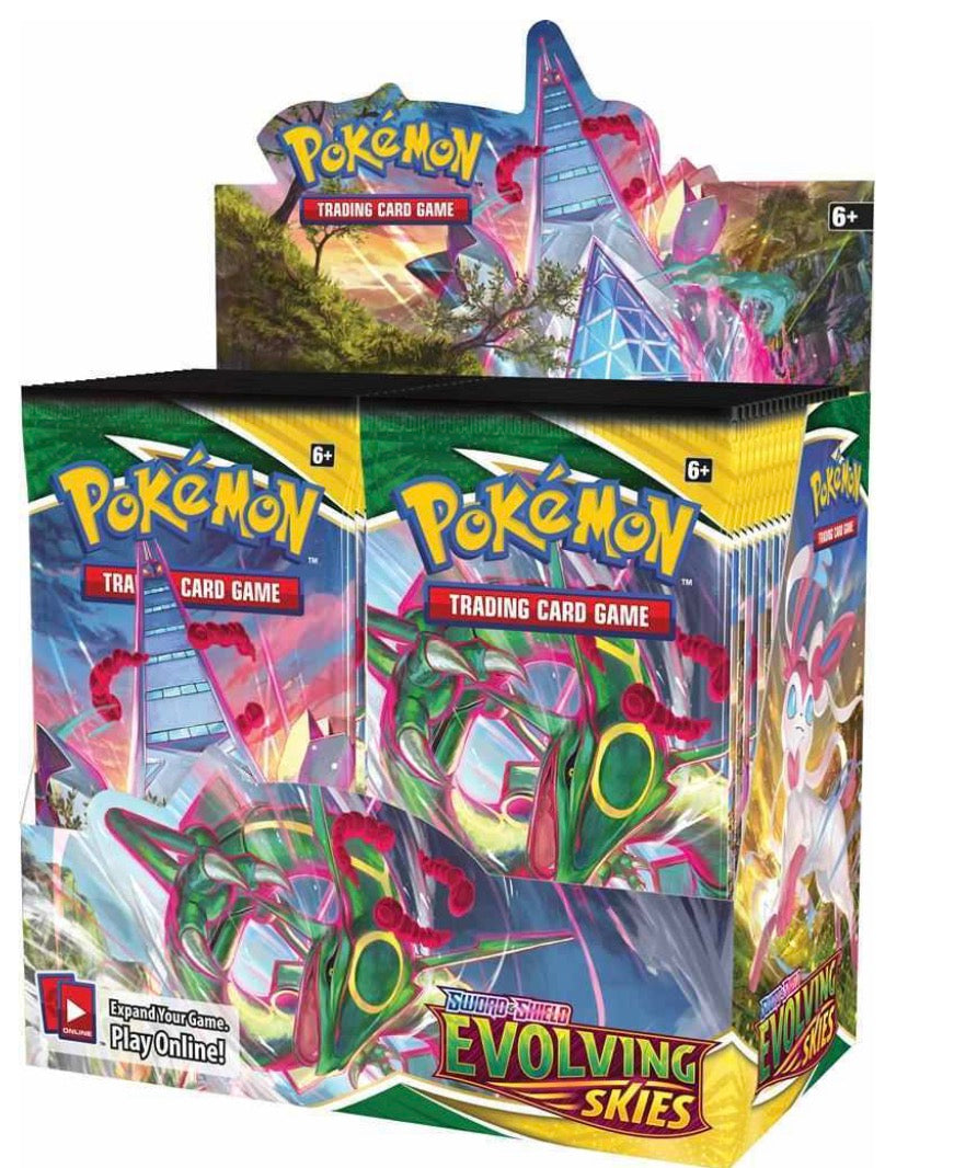 Pokémon Evolving Skies Display with acrylic case - English