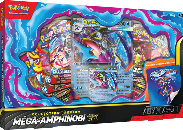 POKÉMON MEGA EVOLUTION MÉGA-AMPHINOBI EX PREMIUM COLLECTION - Français