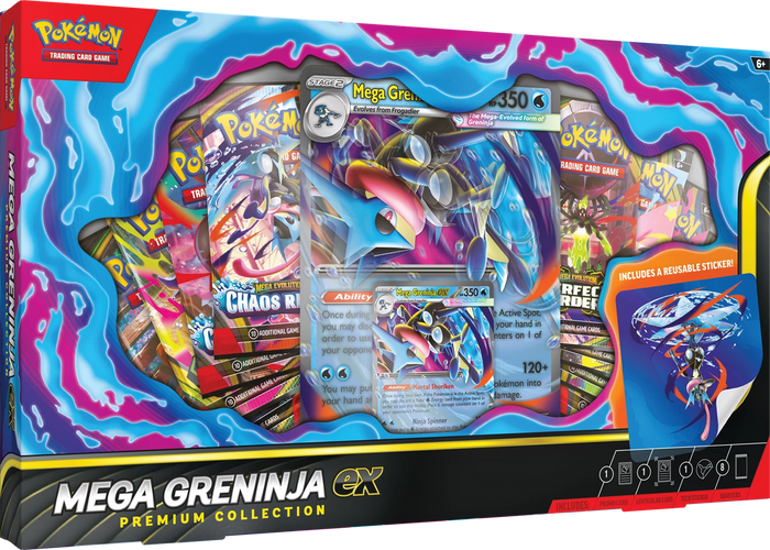 PRE-ORDER: POKÉMON MEGA EVOLUTION: MEGA GRENINJA EX PREMIUM COLLECTION -EN-
