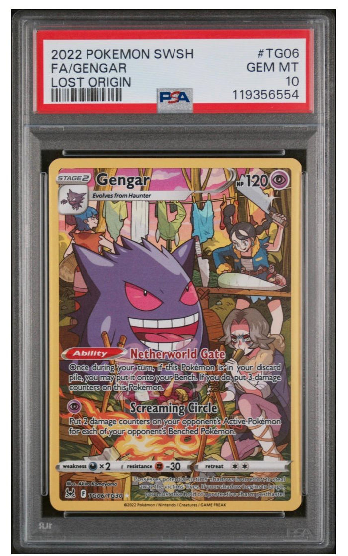 Pokemon SWSH Lost Origin - Gengar TG06 PSA10