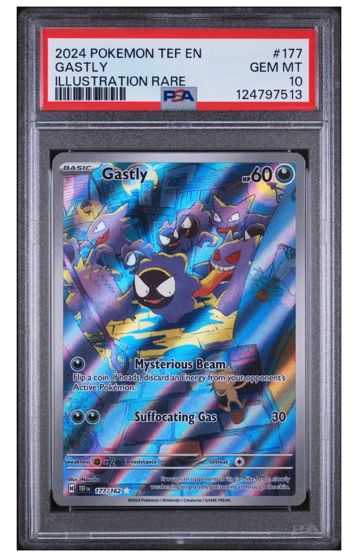 Pokémon SV TEMPORAL FORCES - GASTLY 177  PSA10